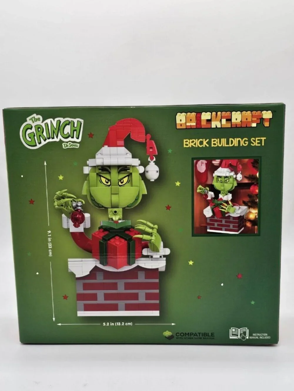 Brickcraft The Grinch Up The Chimney Grinch Christmas Brick Building Set 504 Pc